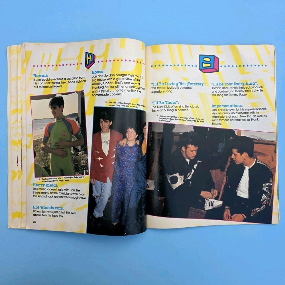 New Kids on the Block Magazine NKOTB New Kids A to Z 1991 Vintage